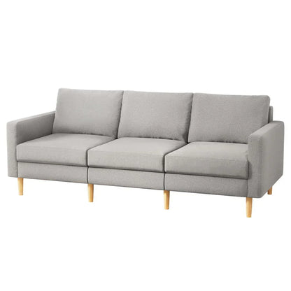 Artiss 3 Seater Sofa 225cm Linen Fabric Grey - Stacks Warehouse