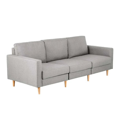 Artiss 3 Seater Sofa 225cm Linen Fabric Grey - Stacks Warehouse