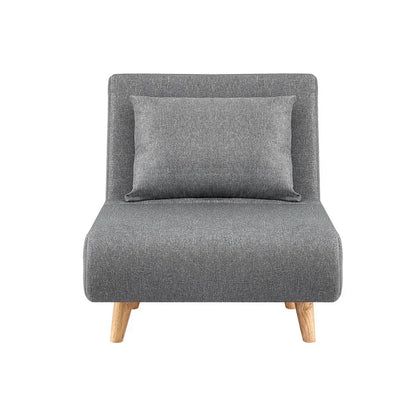 Artiss Sofa Bed Convertible Couch Recliner Lounge Chair Linen Grey - Stacks Warehouse