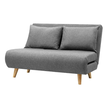 Artiss Sofa Bed 2 Seater Convertible Couch Recliner Lounge Chair Linen - Stacks Warehouse