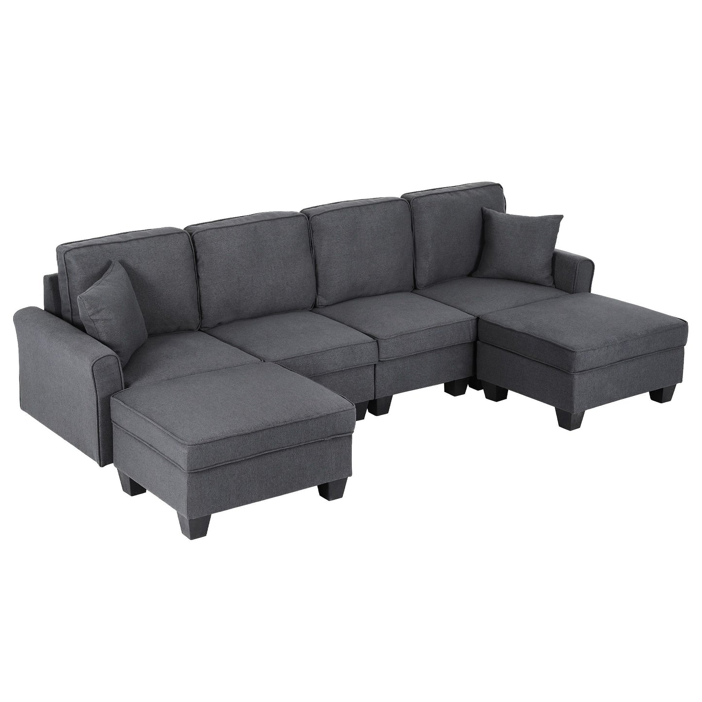 Artiss U-Shape Modular Storage Sofa | Grey