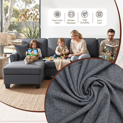 Artiss U-Shape Modular Storage Sofa | Grey