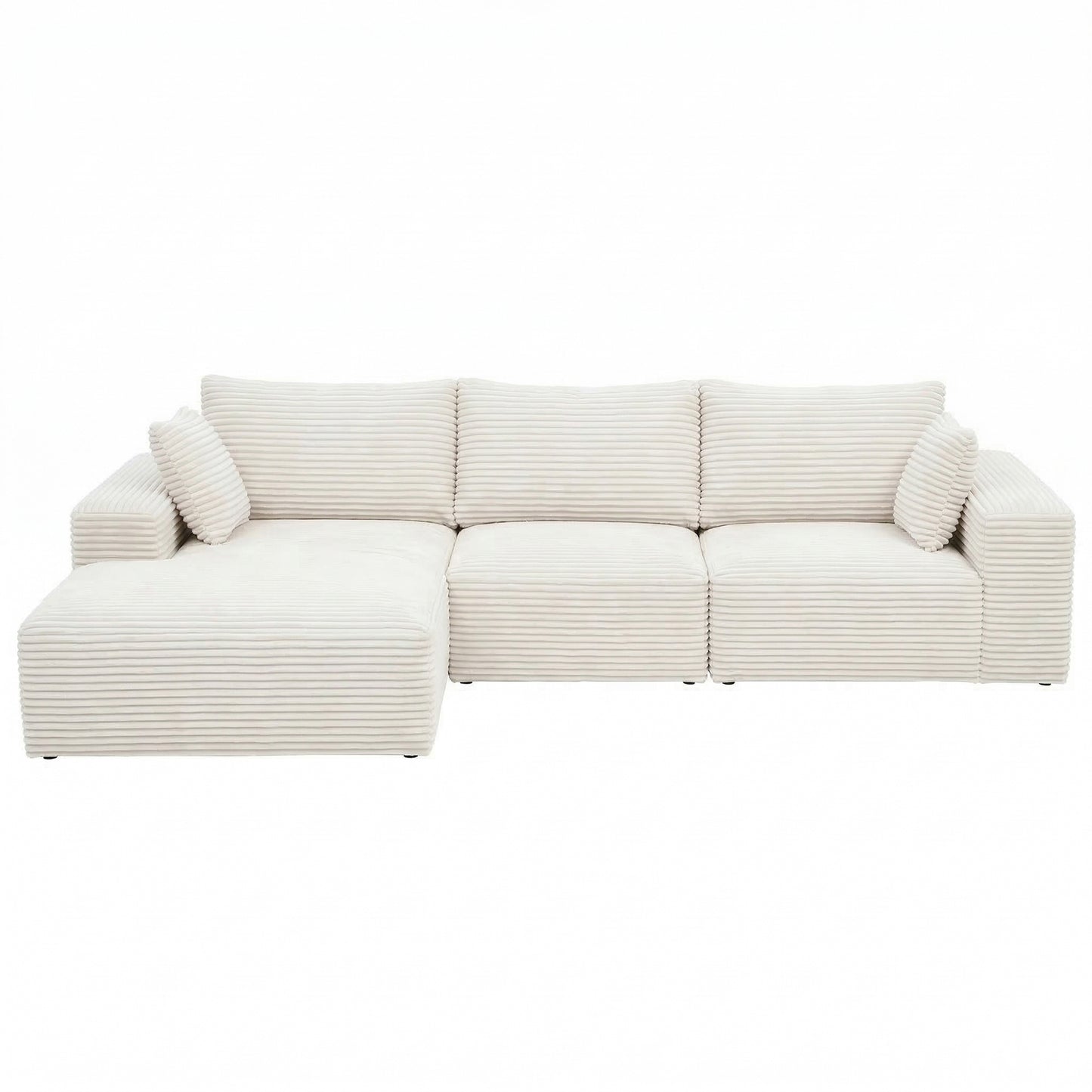 Artiss 3-Seater L-Shape Modular Cloud Sofa | White