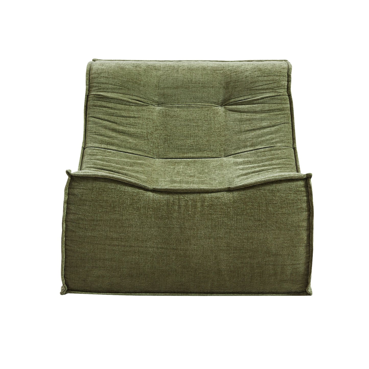Artiss Chenille Floor Lounge Chair with Removable Cover Green