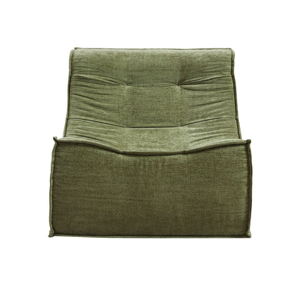 Artiss Chenille Floor Lounge Chair with Removable Cover Green