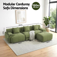 Artiss 300cm Modular Boneless Sofa | Green
