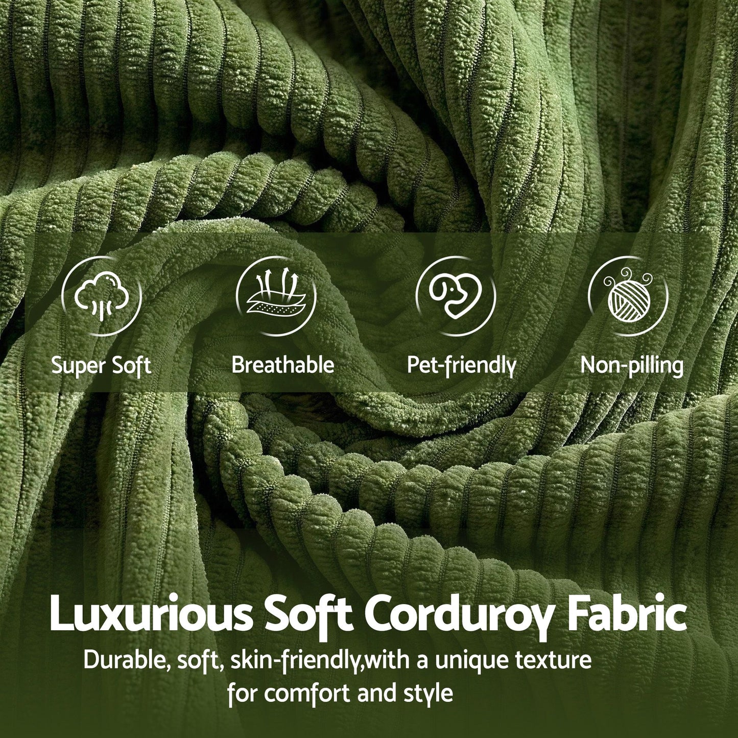 Artiss 300cm Modular Boneless Sofa | Green