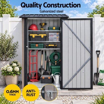 Giantz garden shed built on a 0.6mm zinc-coated steel frame