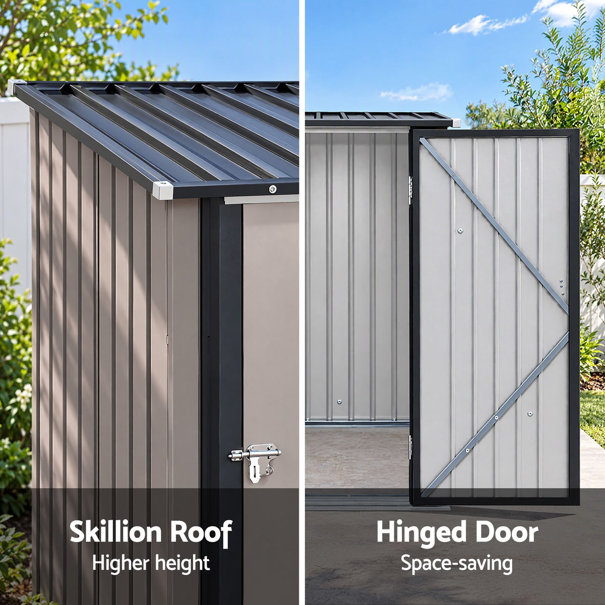 Giantz compact garden shed for smaller gardens and backyard storage