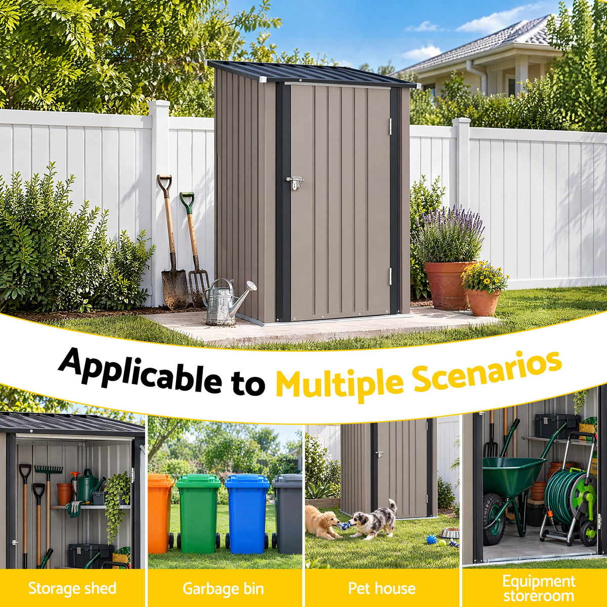 Giantz garden shed supplied in two packages, assembly required