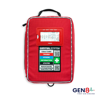 Paramedic designed snake bite bundle with pictorial labelling on every item for use without training
