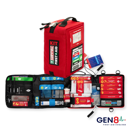 Organised layout with a mesh pocket for personal items or additional first aid supplies