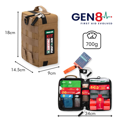 SURVIVAL Compact First Aid KIT with everyday essentials for cuts, scrapes and burns