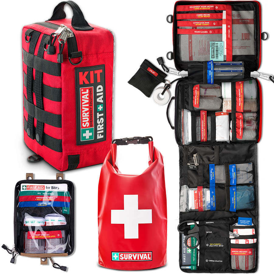 SURVIVAL 4WD First Aid Kit Bundle, Family and Workplace kit plus Remote and Outdoor Module