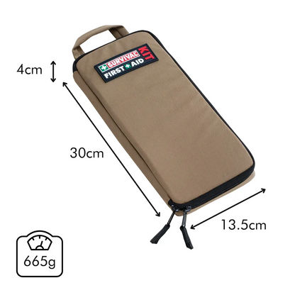 Paramedic-designed SURVIVAL Slimline first aid kit for mountain bikers, skiers and hikers