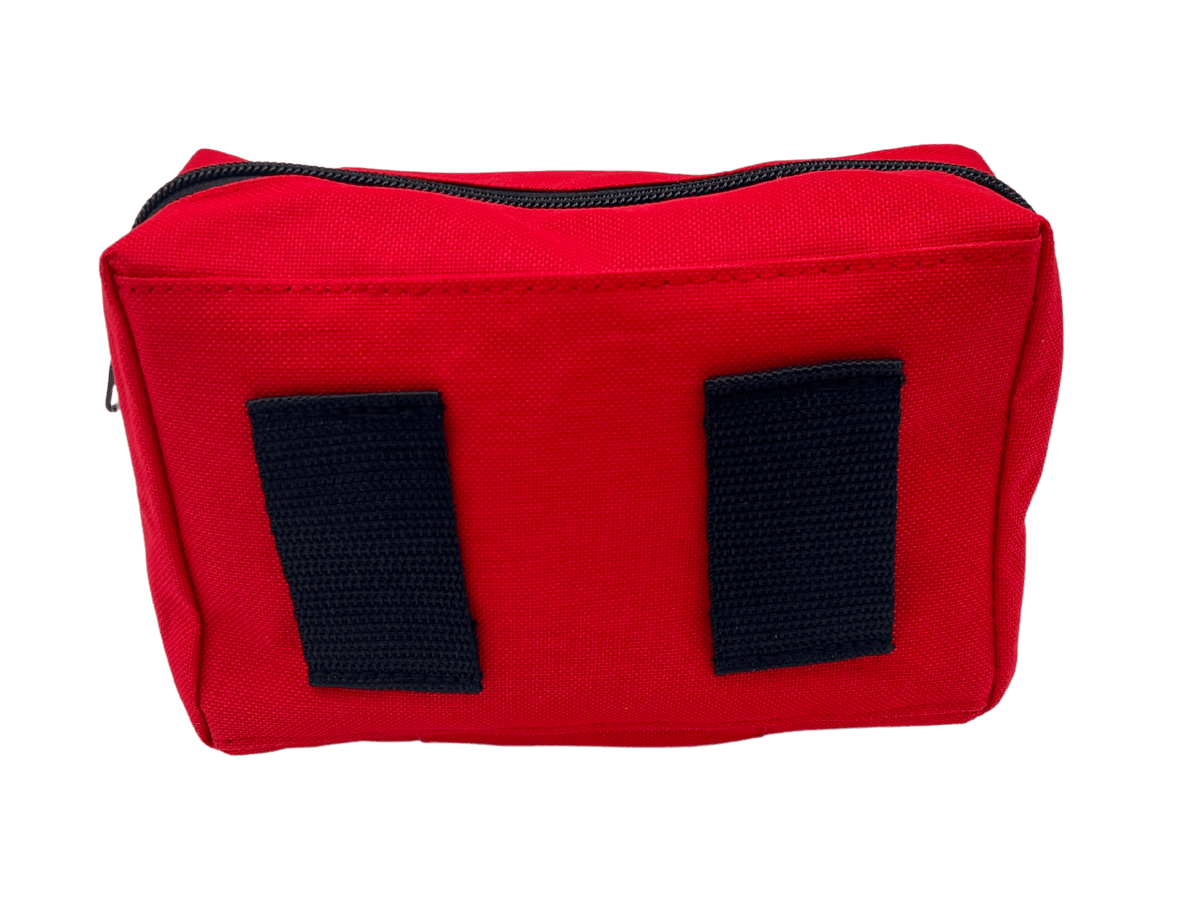 Soft pack burns kit measuring 18 cm long, 11 cm wide and 7 cm high for easy storage