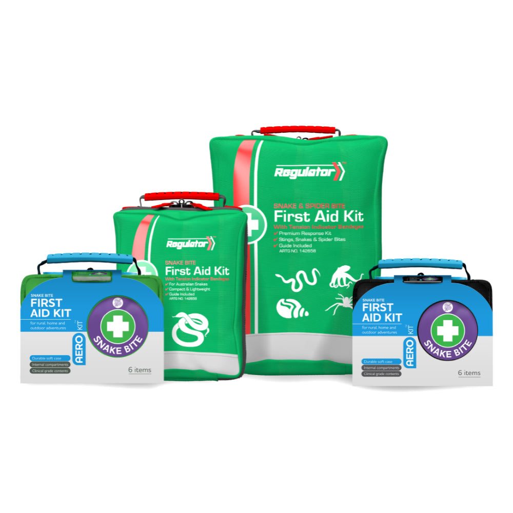 Snake Bite First Aid Kit Family Pack with four purpose-built snake and spider bite kits