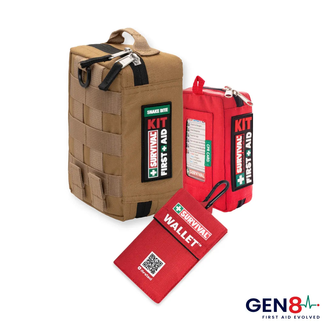 SURVIVAL Snake Bite First Aid Bundle Gen 8 with three kits for snake bite and everyday first aid