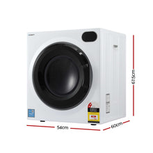 Devanti 6kg Tumble Dryer, Touch Screen, 4 Drying Modes, Stainless Steel Drum