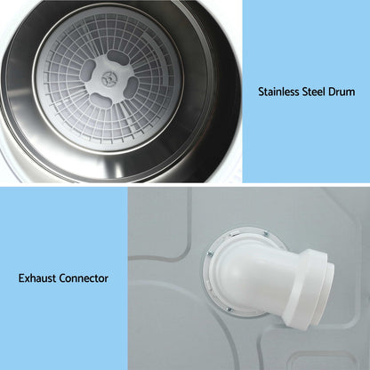 Devanti 6kg Tumble Dryer, Touch Screen, 4 Drying Modes, Stainless Steel Drum