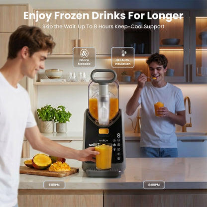 NORDA 2L Slushie Machine Frozen Drink Maker Slushy Ice Cream Maker No Ice Compressor Touchscreen for Home BBQ Party