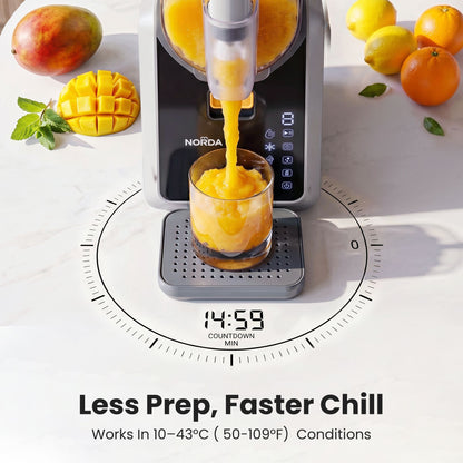 NORDA 2L Slushie Machine Frozen Drink Maker Slushy Ice Cream Maker No Ice Compressor Touchscreen for Home BBQ Party