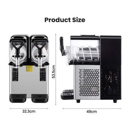 Norda dual tank slushie machine with five drink presets