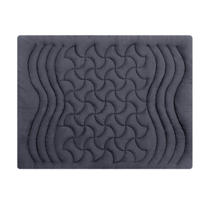 Giselle Bedding Queen Mattress Topper, 3-Zone 1000GSM Pillowtop Charcoal