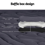 Giselle Bedding Queen Mattress Topper, 3-Zone 1000GSM Pillowtop Charcoal