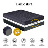 Giselle Bedding Queen Mattress Topper, 3-Zone 1000GSM Pillowtop Charcoal