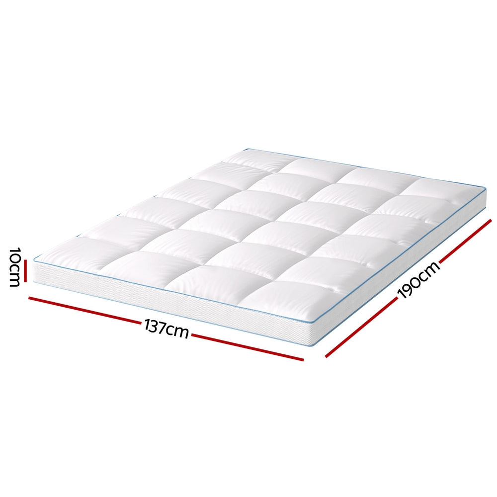 Giselle Bedding Double Mattress Topper, 10cm Bamboo Pillowtop 1500GSM