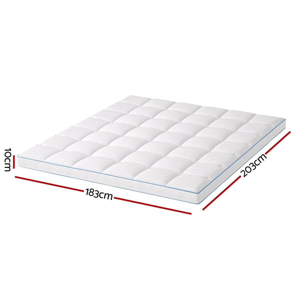 Giselle Bedding King Mattress Topper, 10cm Bamboo Pillowtop 1500GSM