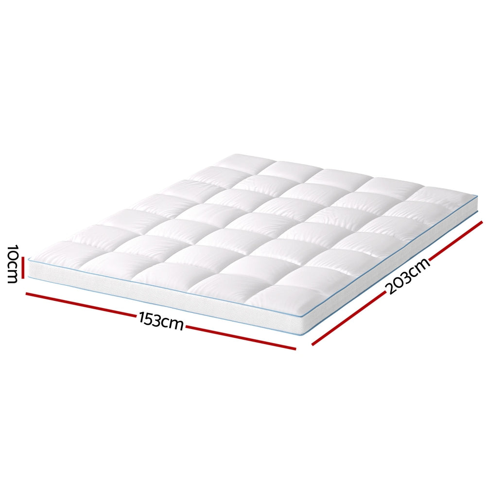 Giselle Bedding Queen Mattress Topper, 10cm Bamboo Pillowtop 1500GSM