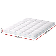 Giselle Bedding Queen Mattress Topper, 10cm Bamboo Pillowtop 1500GSM