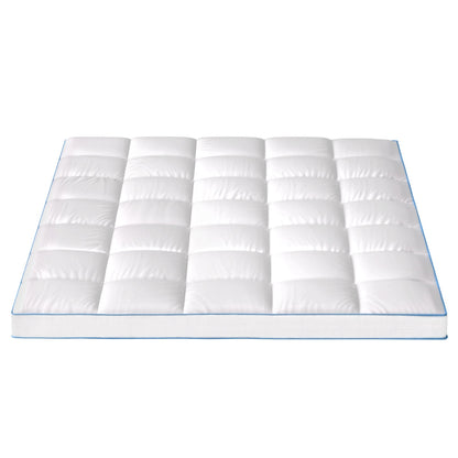 Giselle Bedding Queen Mattress Topper, 10cm Bamboo Pillowtop 1500GSM