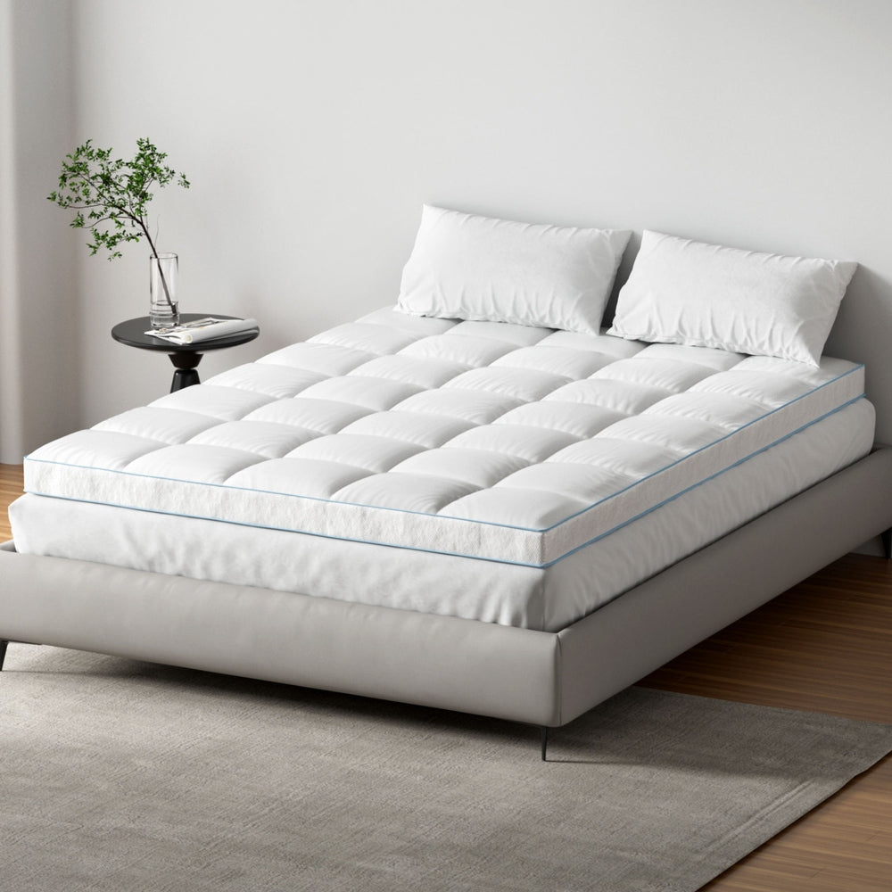 Giselle Bedding Queen Mattress Topper, 10cm Bamboo Pillowtop 1500GSM