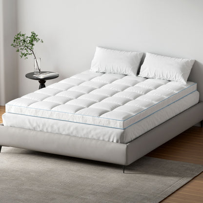 Giselle Bedding Queen Mattress Topper, 10cm Bamboo Pillowtop 1500GSM