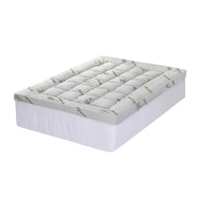 Giselle Bedding Double Mattress Topper, 11cm Bamboo Pillowtop 1500GSM