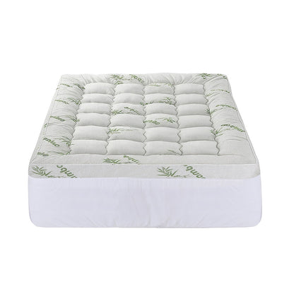 Giselle Bedding Double Mattress Topper, 11cm Bamboo Pillowtop 1500GSM
