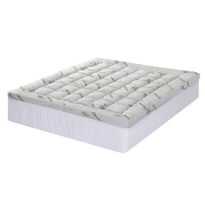 Giselle Bedding King Mattress Topper, 11cm Bamboo Pillowtop 1500GSM