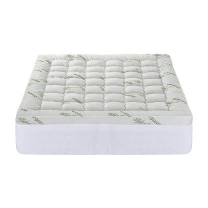 Giselle Bedding King Mattress Topper, 11cm Bamboo Pillowtop 1500GSM
