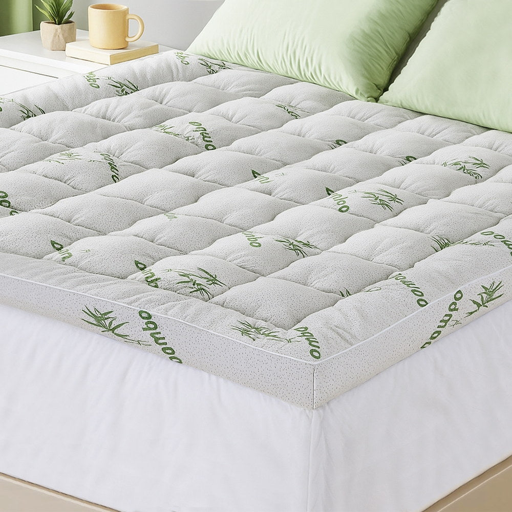 Giselle Bedding King Mattress Topper, 11cm Bamboo Pillowtop 1500GSM