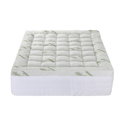 Giselle Bedding Queen Mattress Topper, 11cm Bamboo Pillowtop 1500GSM