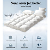 Giselle Bedding King Single Mattress Topper, 5cm Bamboo, 1000GSM