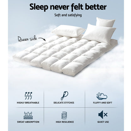 Giselle Bedding Queen Mattress Topper, 5cm Bamboo, 1000GSM