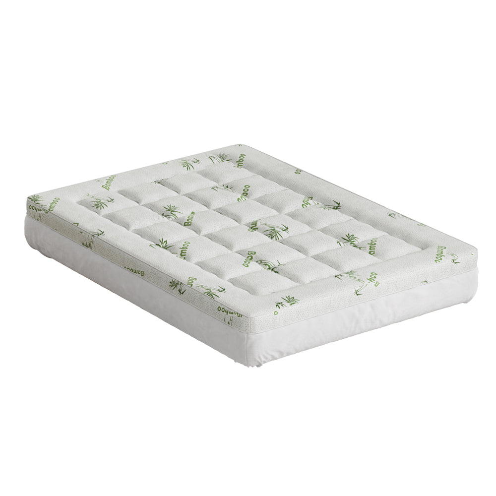 Giselle Bedding Double Mattress Topper, 7.5cm Bamboo Pillowtop 1000GSM