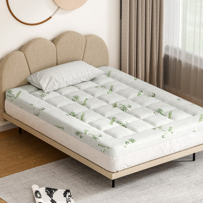 Giselle Bedding Double Mattress Topper, 7.5cm Bamboo Pillowtop 1000GSM