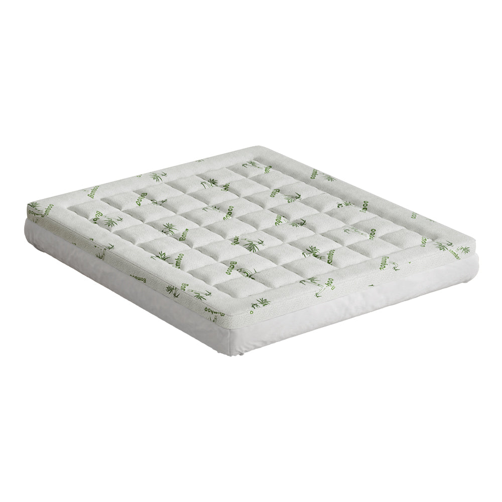 Giselle Bedding King Mattress Topper, 7.5cm Bamboo Pillowtop 1000GSM