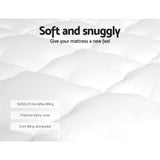 Giselle Bedding Queen Mattress Topper, 5cm Pillowtop 500GSM Microfibre