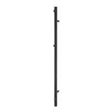 Heated Towel Rail Single Bar Electric Wall Mount 40-55°C Timer IPX4 38W TUV Black